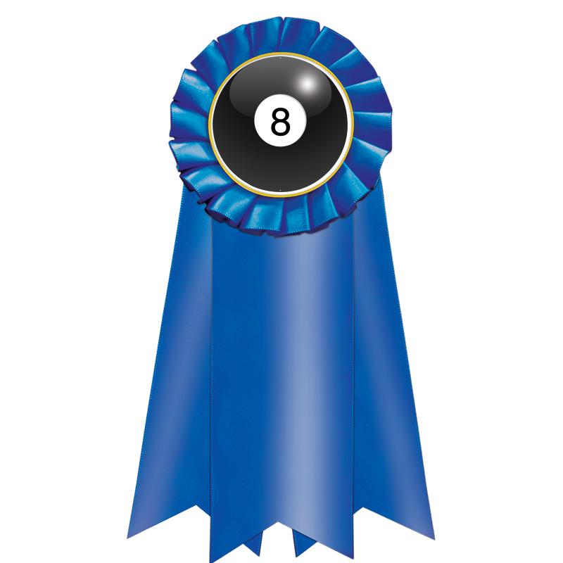 7" JUMBO BLUE MYLAR ROSETTE