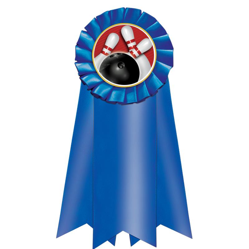 7" JUMBO BLUE MYLAR ROSETTE
