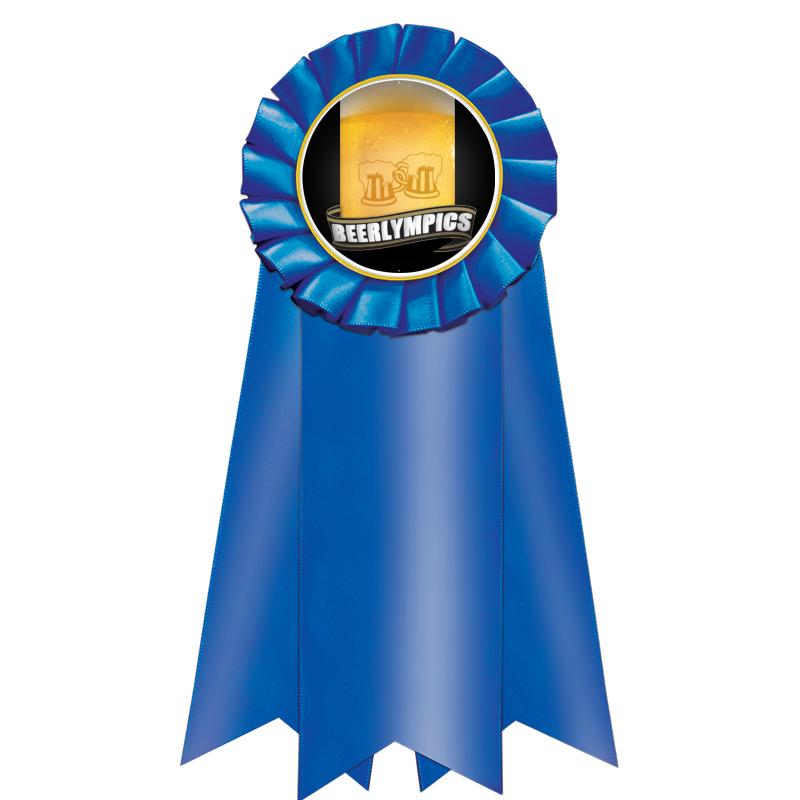 7" JUMBO BLUE MYLAR ROSETTE