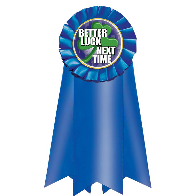 7" JUMBO BLUE MYLAR ROSETTE