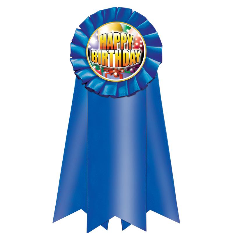 7" JUMBO BLUE MYLAR ROSETTE