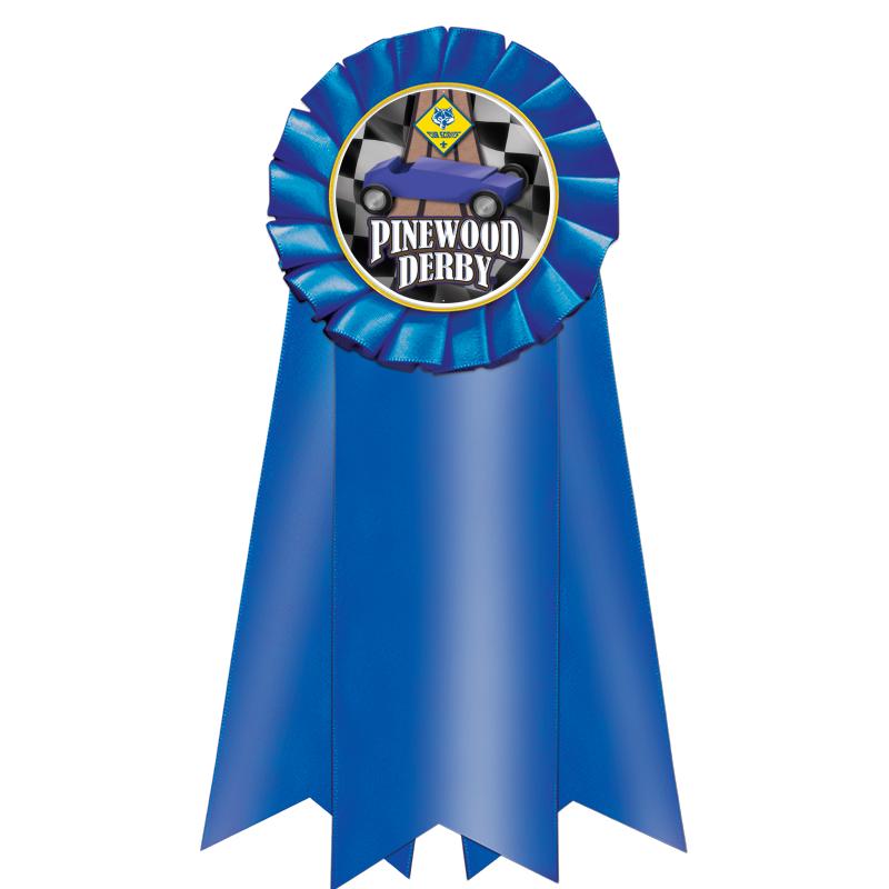 7" JUMBO BLUE MYLAR ROSETTE