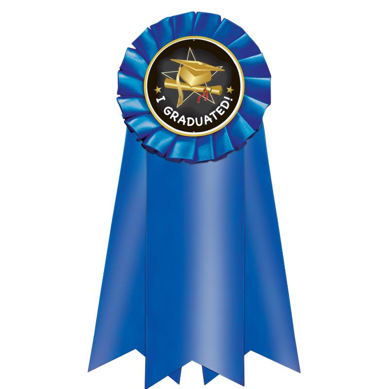 7" JUMBO BLUE MYLAR ROSETTE