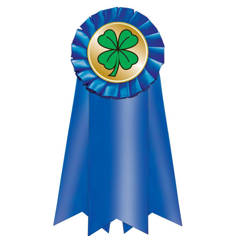 7" JUMBO BLUE MYLAR ROSETTE