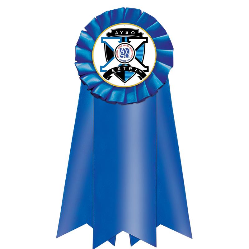 7" JUMBO BLUE MYLAR ROSETTE