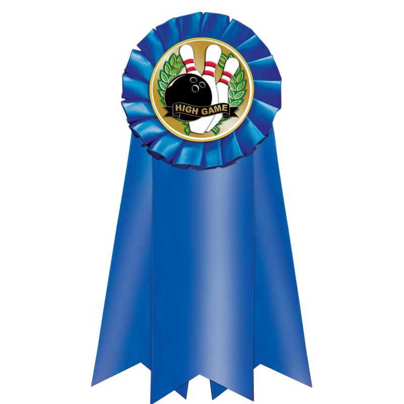 7" JUMBO BLUE MYLAR ROSETTE