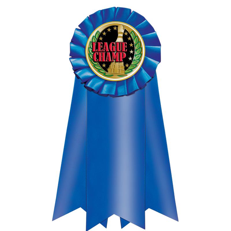 7" JUMBO BLUE MYLAR ROSETTE