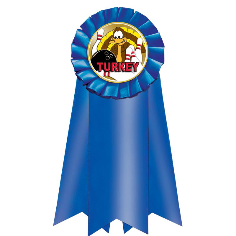 7" JUMBO BLUE MYLAR ROSETTE
