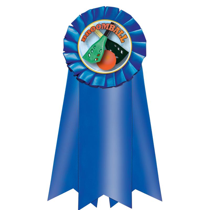 7" JUMBO BLUE MYLAR ROSETTE