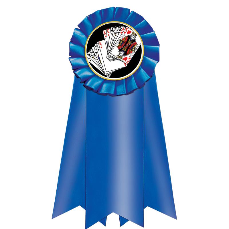 7" JUMBO BLUE MYLAR ROSETTE