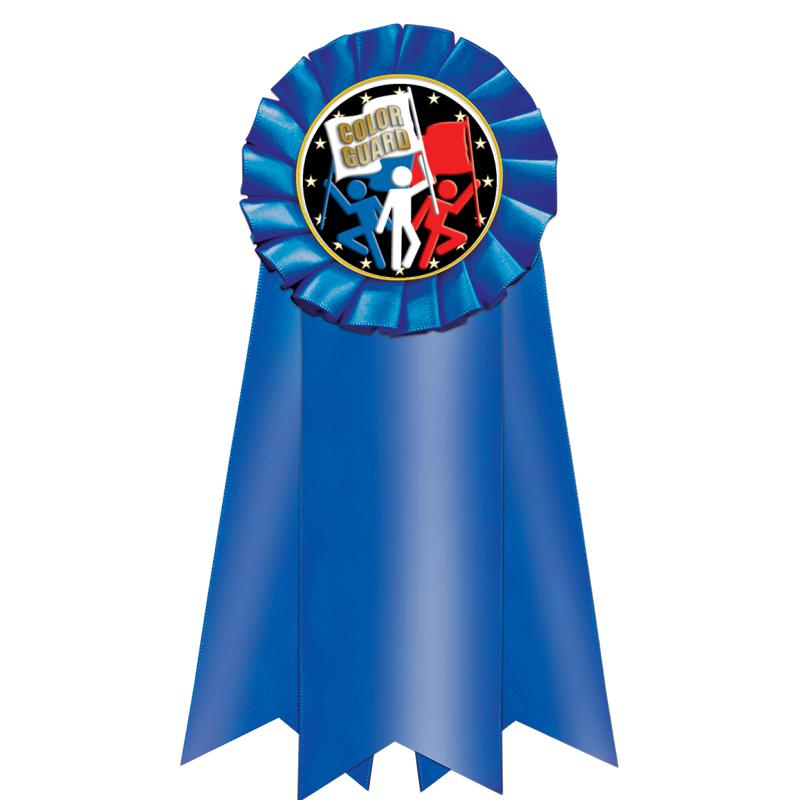 7" JUMBO BLUE MYLAR ROSETTE