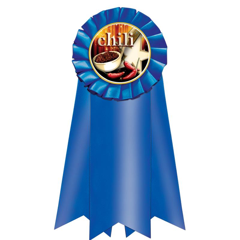 7" JUMBO BLUE MYLAR ROSETTE