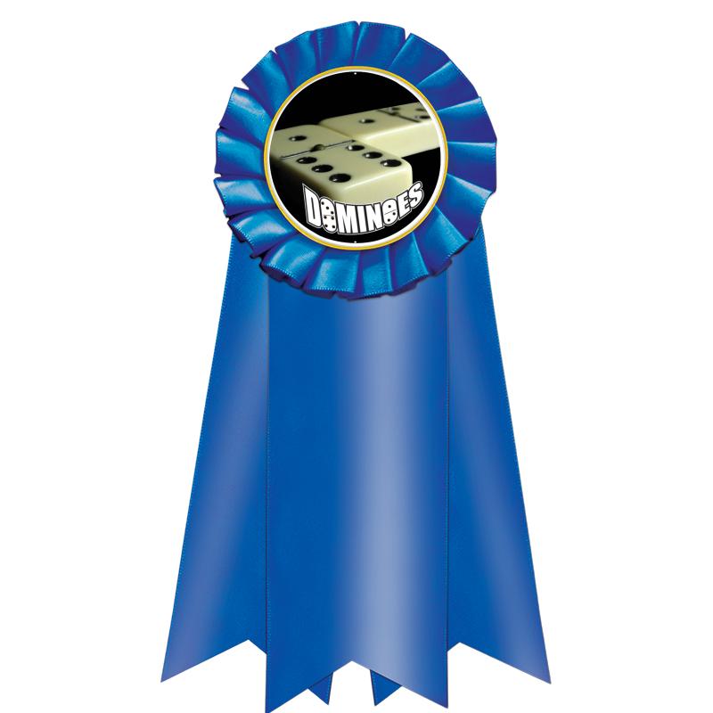 7" JUMBO BLUE MYLAR ROSETTE