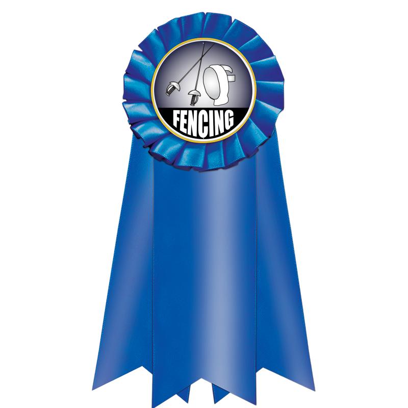 7" JUMBO BLUE MYLAR ROSETTE