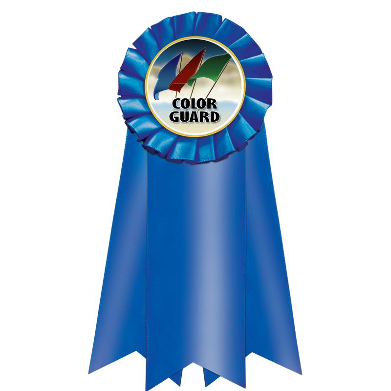 7" JUMBO BLUE MYLAR ROSETTE
