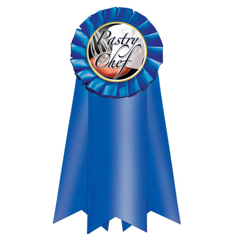 7" JUMBO BLUE MYLAR ROSETTE