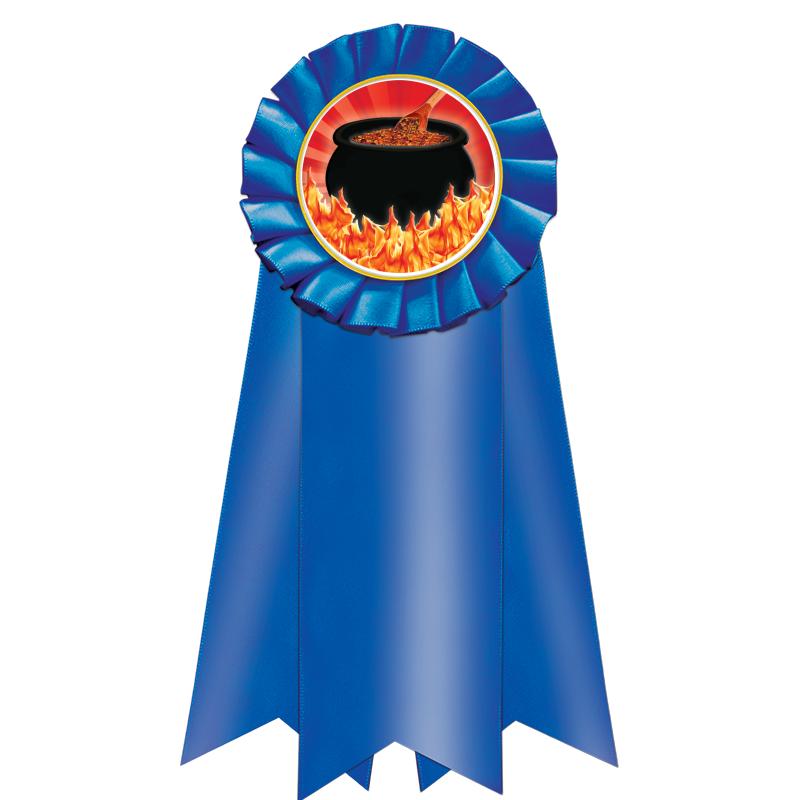 7" JUMBO BLUE MYLAR ROSETTE