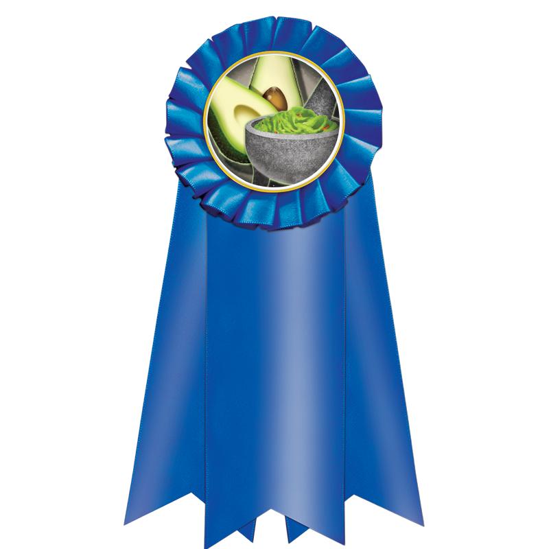 7" JUMBO BLUE MYLAR ROSETTE