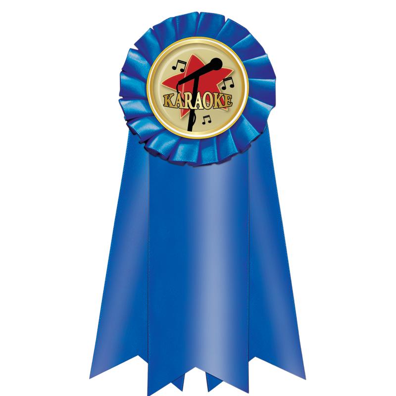 7" JUMBO BLUE MYLAR ROSETTE