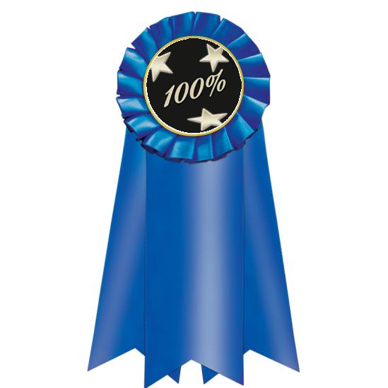 7" JUMBO BLUE MYLAR ROSETTE