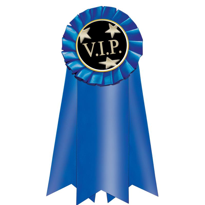 7" JUMBO BLUE MYLAR ROSETTE