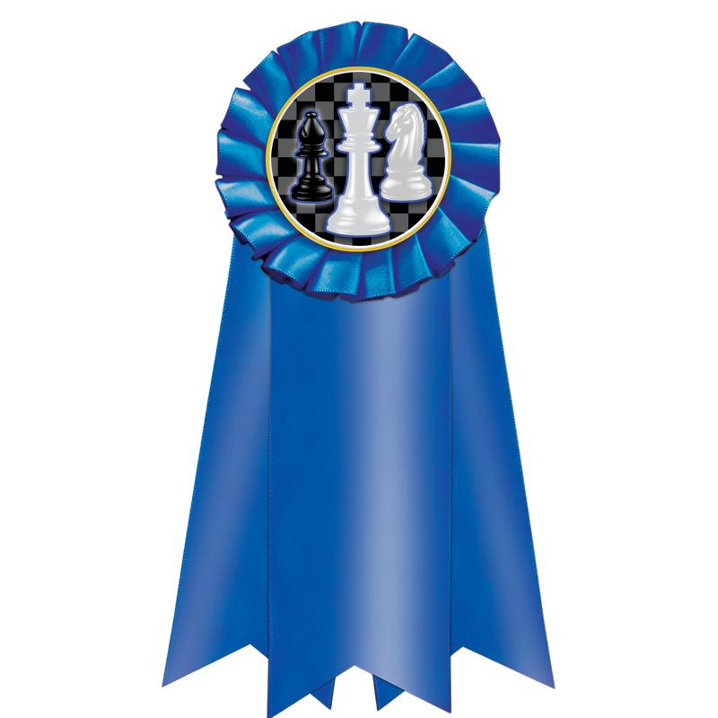 7" JUMBO BLUE MYLAR ROSETTE
