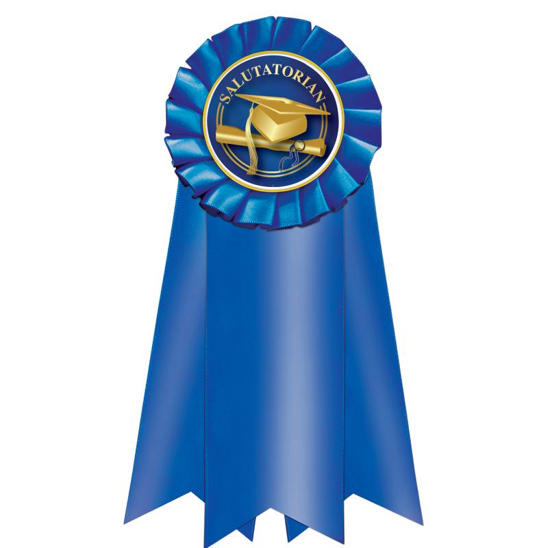 7" JUMBO BLUE MYLAR ROSETTE