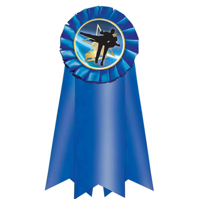 7" JUMBO BLUE MYLAR ROSETTE