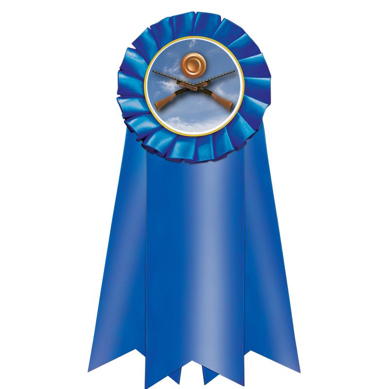 7" JUMBO BLUE MYLAR ROSETTE