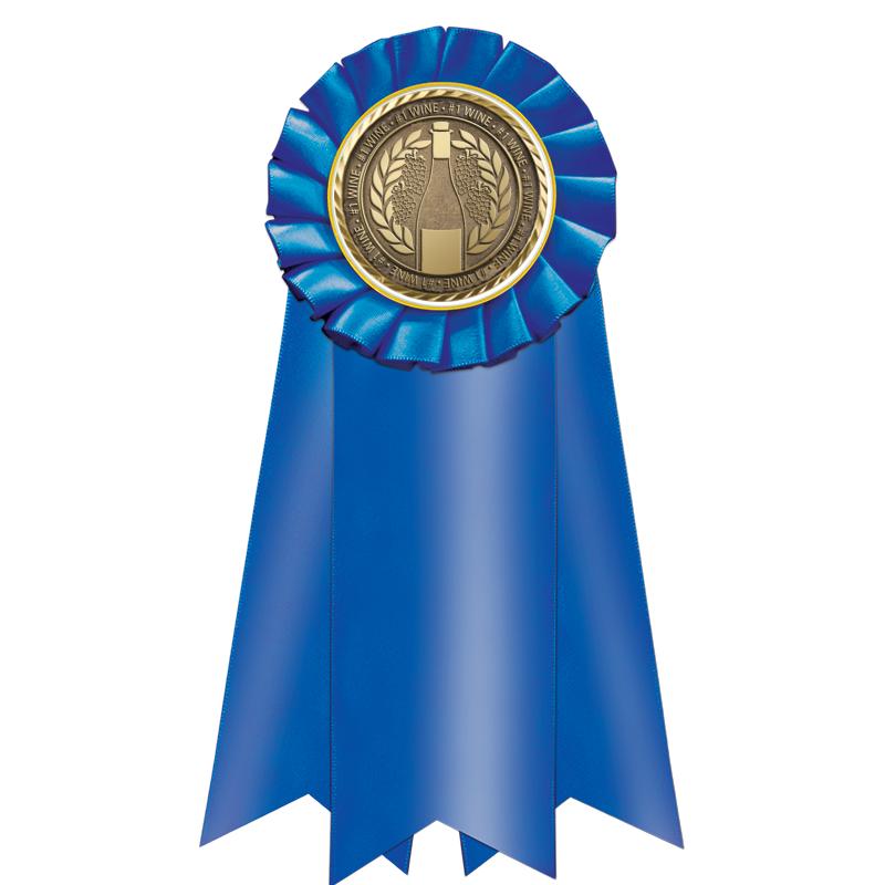 7" JUMBO BLUE MYLAR ROSETTE