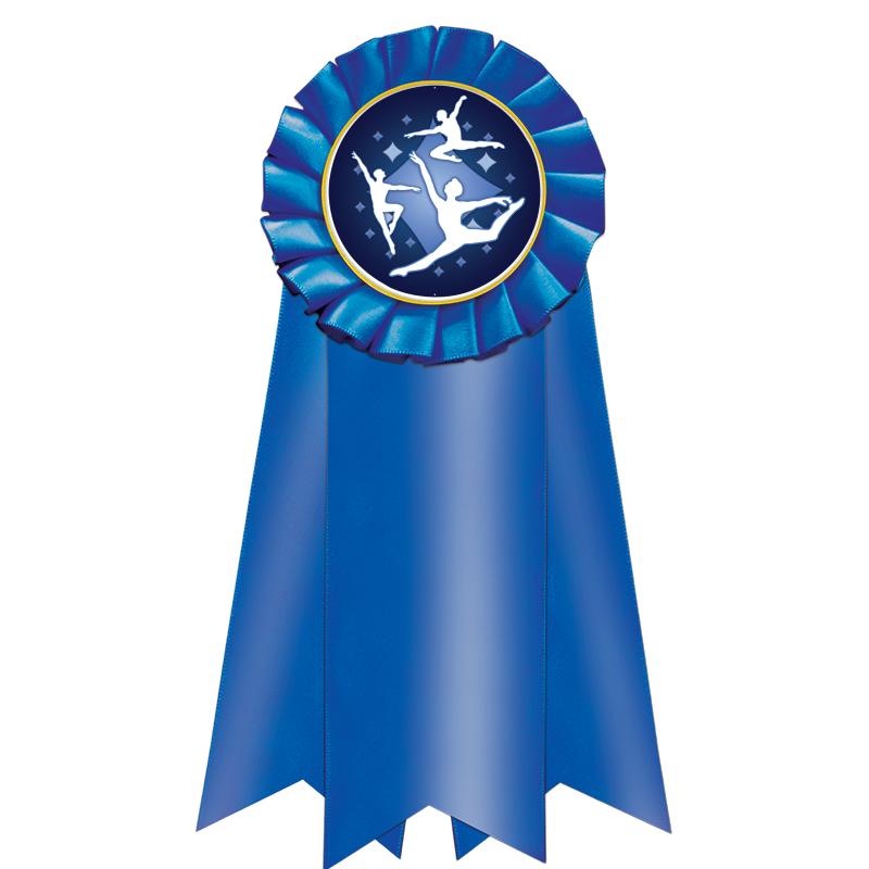 7" JUMBO BLUE MYLAR ROSETTE