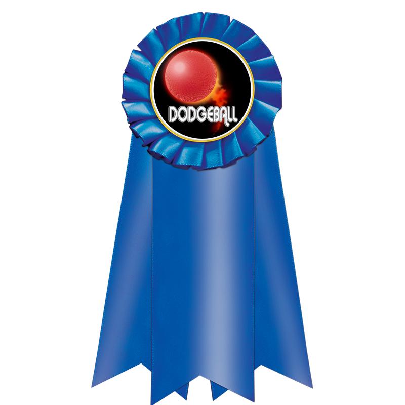 7" JUMBO BLUE MYLAR ROSETTE