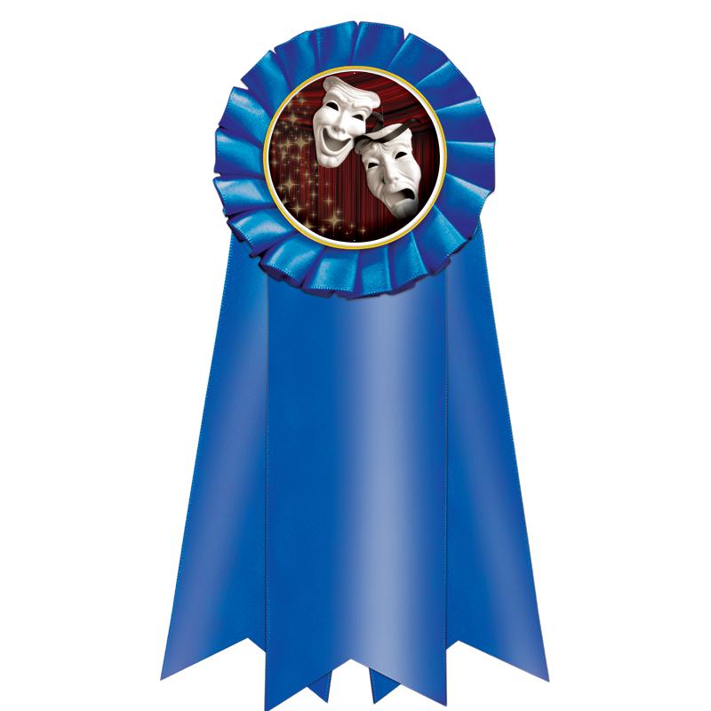 7" JUMBO BLUE MYLAR ROSETTE