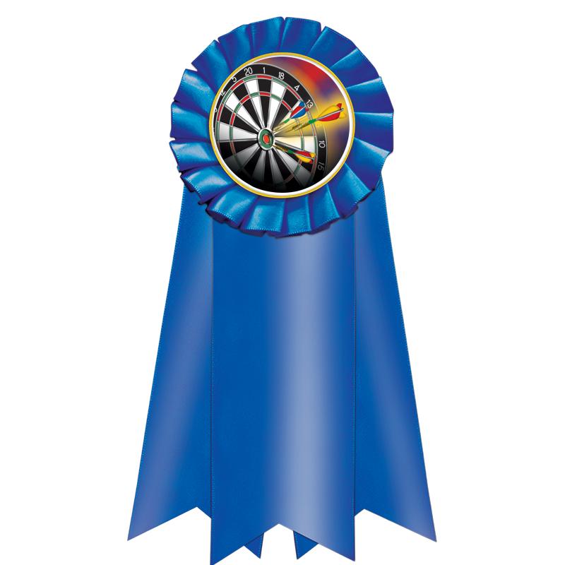 7" JUMBO BLUE MYLAR ROSETTE