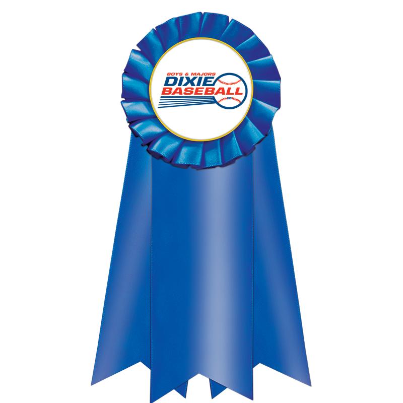 7" JUMBO BLUE MYLAR ROSETTE