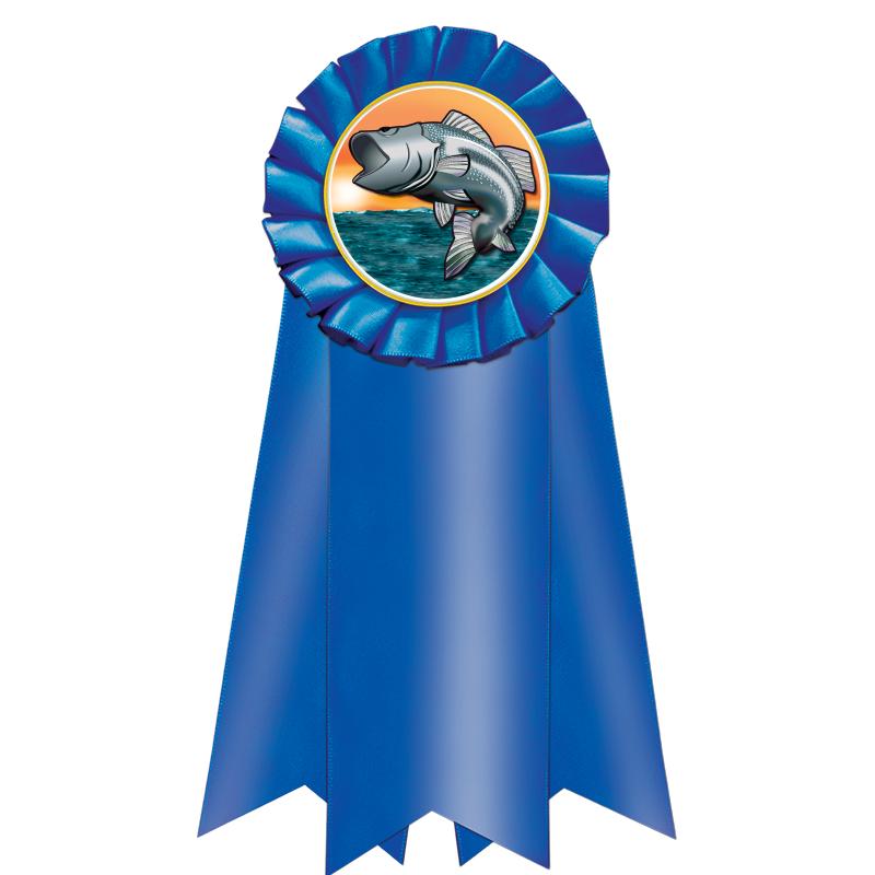 7" JUMBO BLUE MYLAR ROSETTE