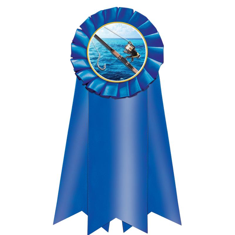 7" JUMBO BLUE MYLAR ROSETTE