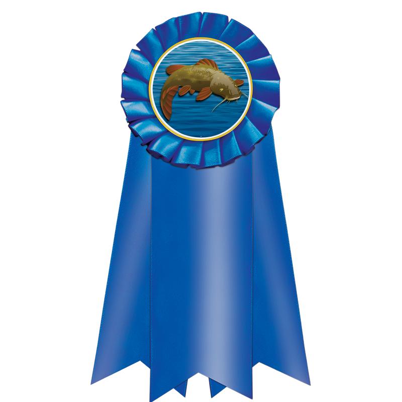 7" JUMBO BLUE MYLAR ROSETTE