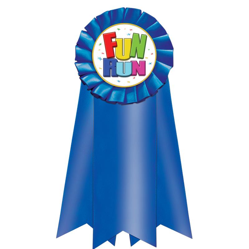 7" JUMBO BLUE MYLAR ROSETTE