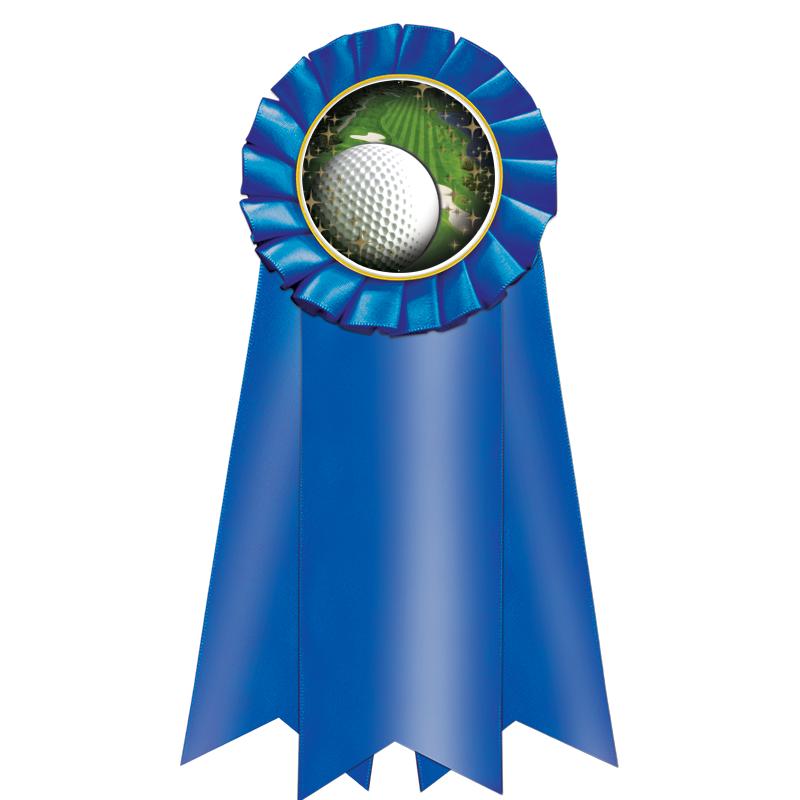 7" JUMBO BLUE MYLAR ROSETTE