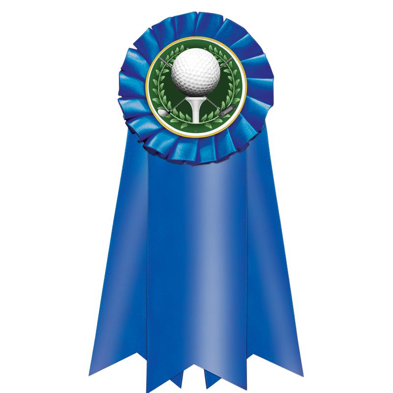 7" JUMBO BLUE MYLAR ROSETTE