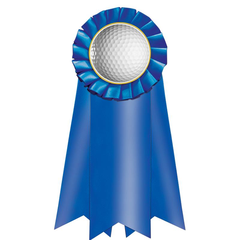 7" JUMBO BLUE MYLAR ROSETTE