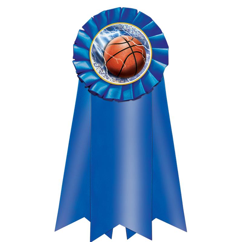 7" JUMBO BLUE MYLAR ROSETTE