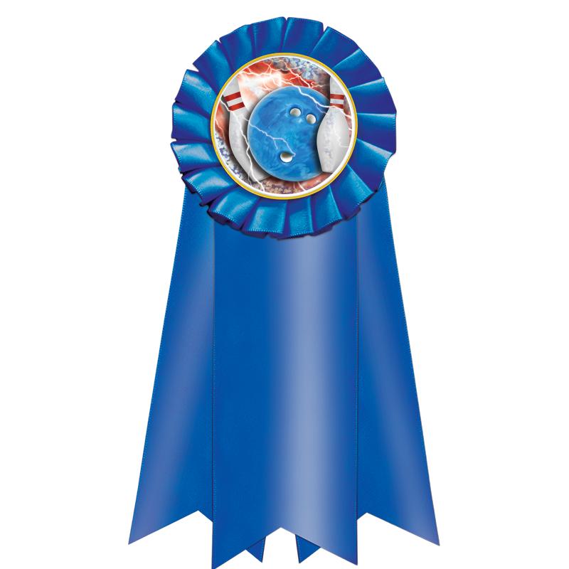7" JUMBO BLUE MYLAR ROSETTE