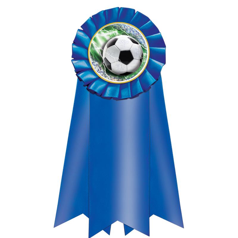 7" JUMBO BLUE MYLAR ROSETTE