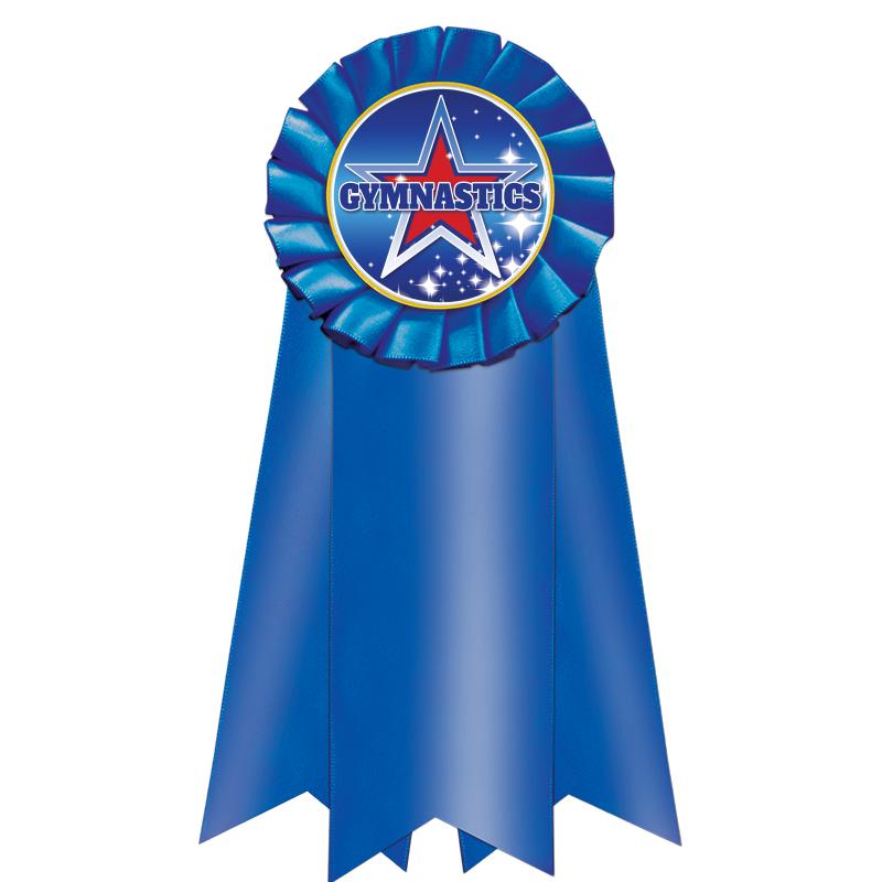 7" JUMBO BLUE MYLAR ROSETTE