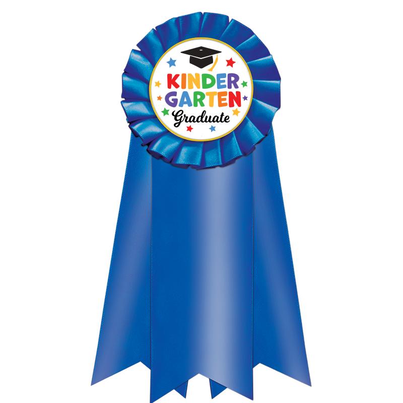 7" JUMBO BLUE MYLAR ROSETTE
