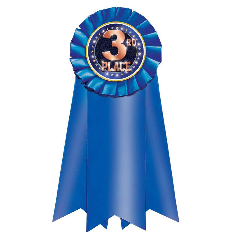7" JUMBO BLUE MYLAR ROSETTE