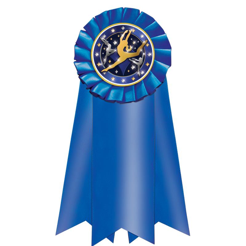 7" JUMBO BLUE MYLAR ROSETTE