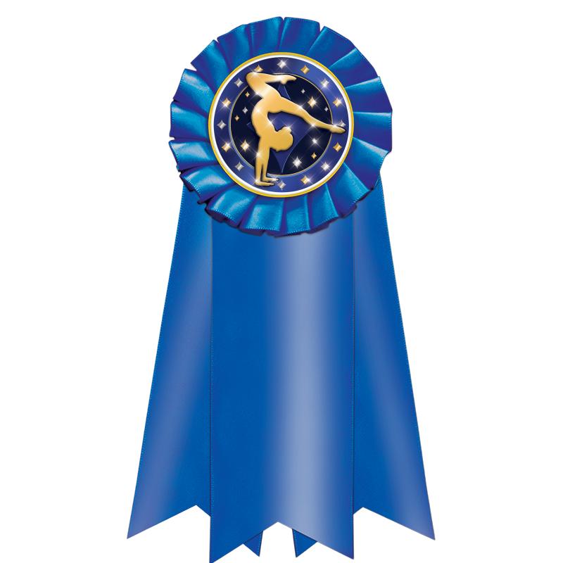 7" JUMBO BLUE MYLAR ROSETTE